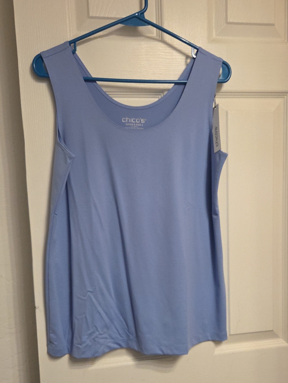 Chico's Relaxed Scoop Neck Tank in Periwinkle